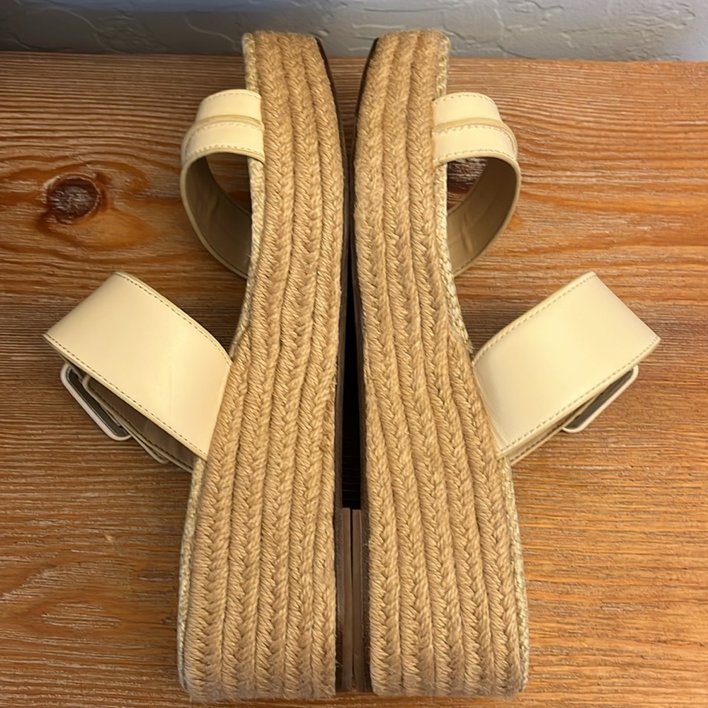 SAM EDELMAN Carson Espadrille Wedge Sandal- Color: Bleached Wheat- Size 10.5 - Picture 5 of 12